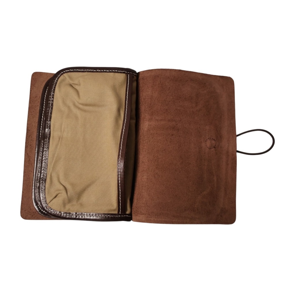 LINSHI TASKS Genuine Leather Journal Planner Folio Wallet Organizer Brown - Picture 14 of 16